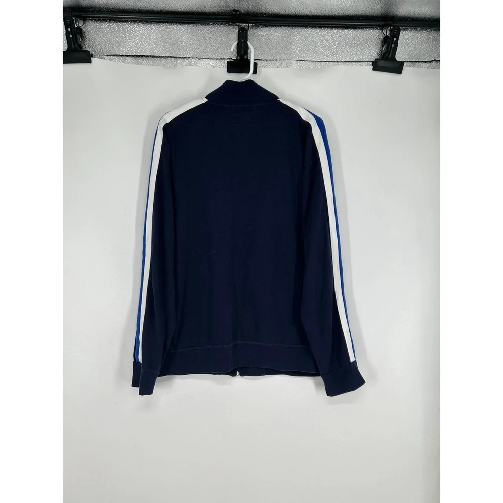 Polo Ralph Lauren Performance Track Jacket Mens XL Striped Navy Blue Full Zip Up